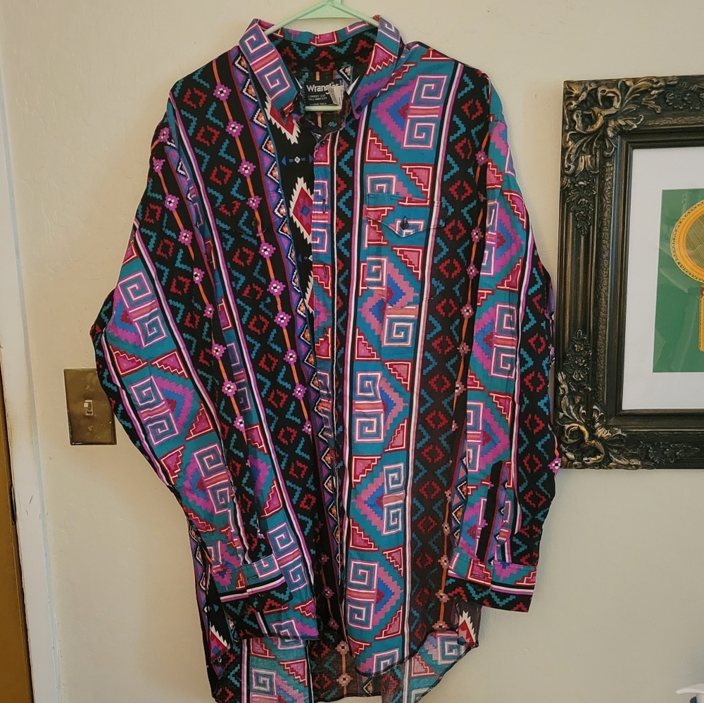 90s Vintage Wrangler Cowboy Cut Shirt
